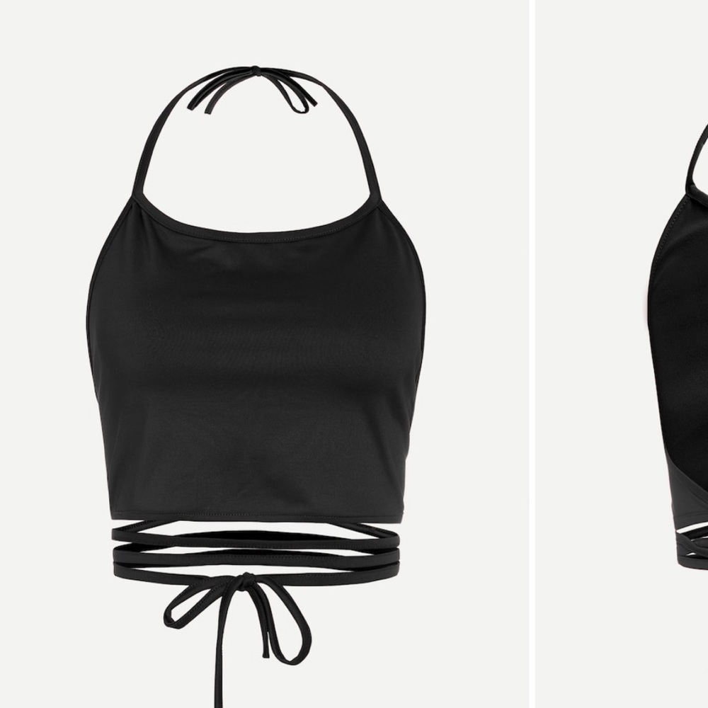 Crop top with strings